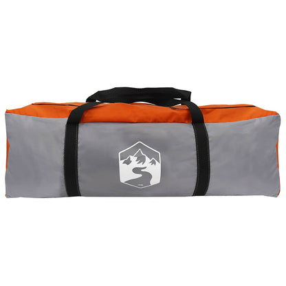 Cabin Tent Grey and Orange 400 x 210 x 180 cm Polyester
