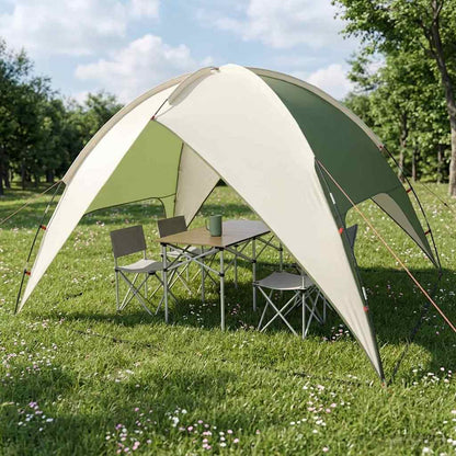 Camping Tent with Rainfly Water-resistant Dome Green