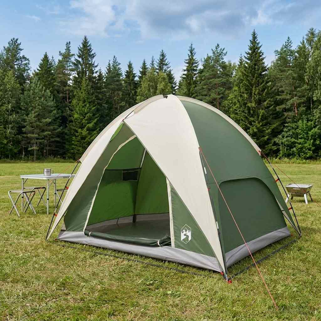 Camping Tent with Rainfly Water-resistant Dome Green