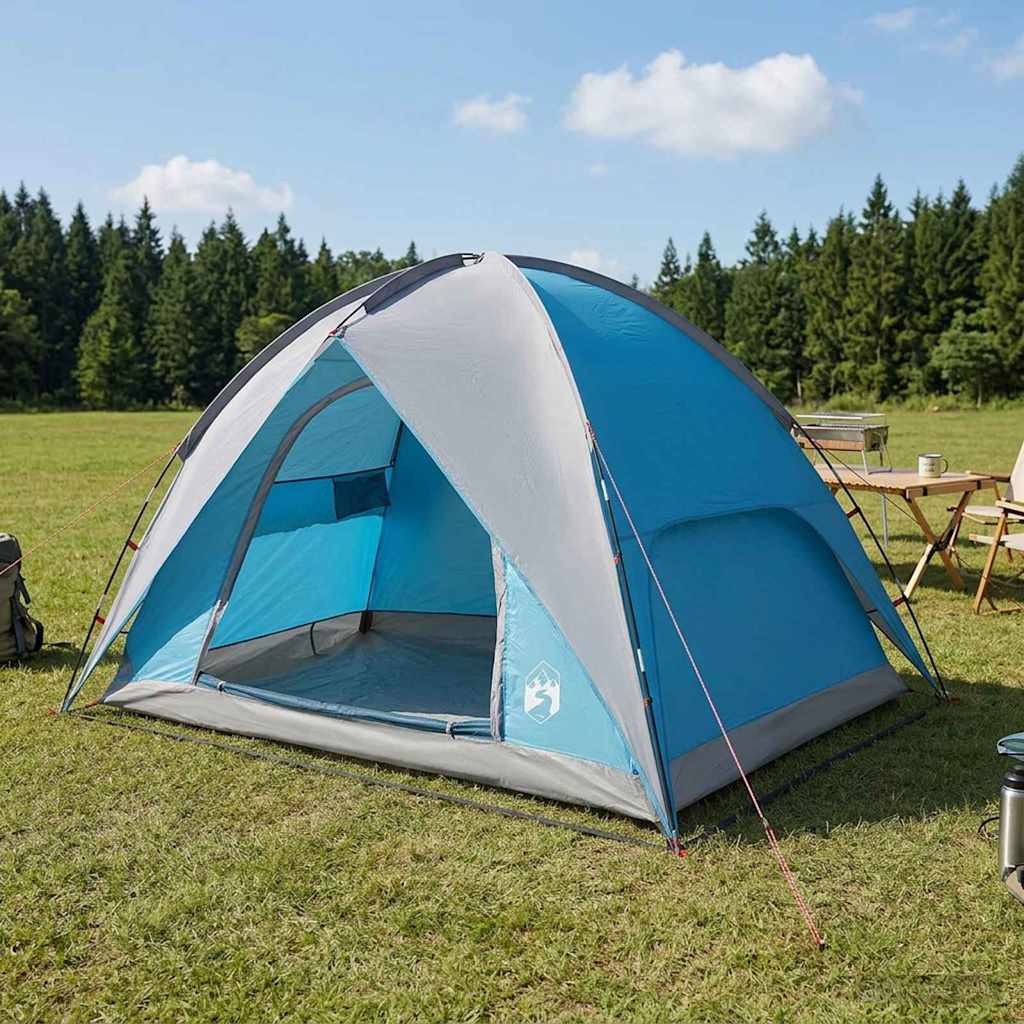 Camping Tent with Rainfly Water-resistant Dome Blue