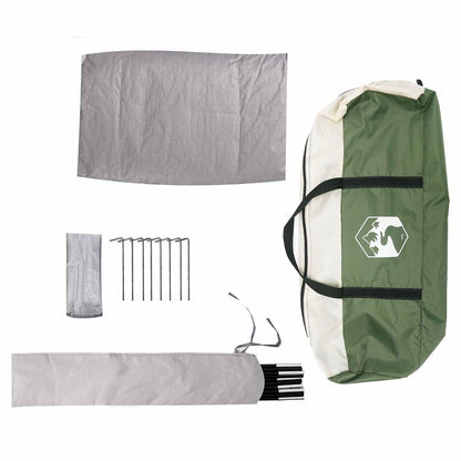 Camping Tent with Rainfly Water-resistant Dome Green 4-Person