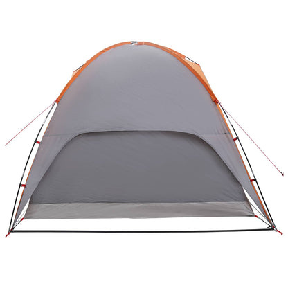 Camping Tent with Rainfly Water-resistant Dome Grey and Orange