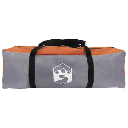 Camping Tent with Rainfly Water-resistant Dome Grey and Orange