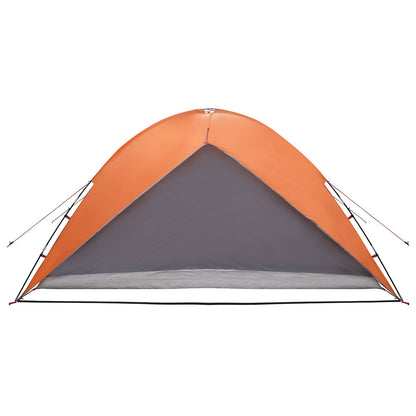 Camping Tent with Rainfly Water-resistant Dome Grey and Orange