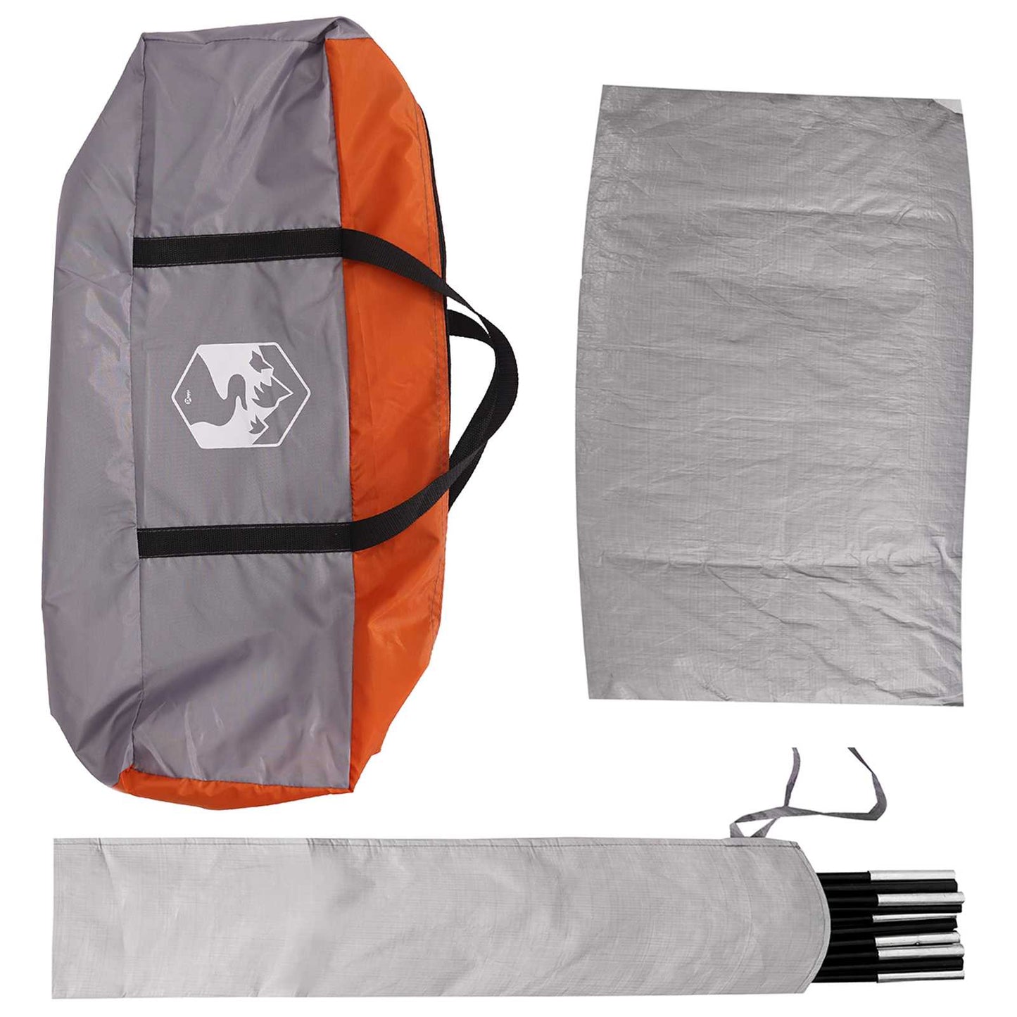 Car Tent Grey and Orange 200 x 170 x 170 cm Polyester and Steel