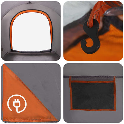 Car Tent Grey and Orange 200 x 170 x 170 cm Polyester and Steel