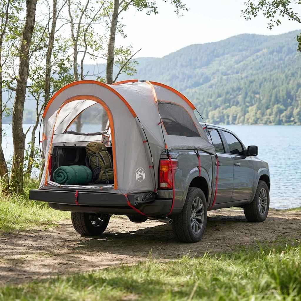 Car Tent Grey and Orange 200 x 170 x 170 cm Polyester and Steel