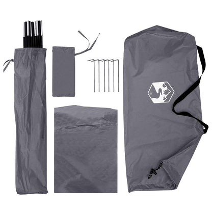 Car Tent Grey and Orange 308 x 215 x 220 cm Polyester and Steel