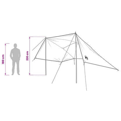 Car Tent Grey and Orange 308 x 215 x 220 cm Polyester and Steel