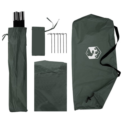 Car Tent Army Green 308 x 215 x 220 cm Polyester and Steel