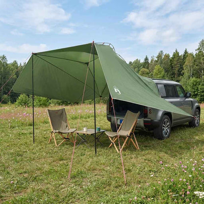 Car Tent with Roof Green 350 x 250 cm Polyester and Steel