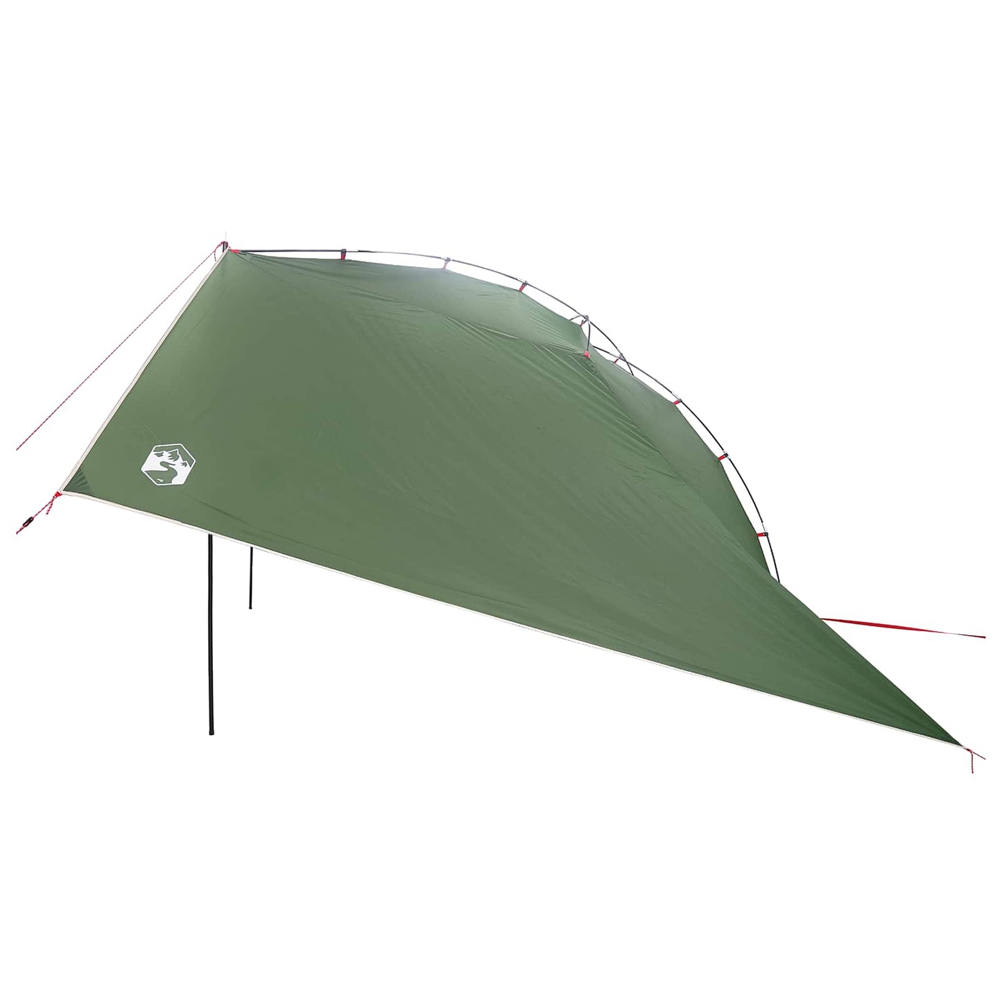 Car Tent with Roof Green 350 x 250 cm Polyester and Steel