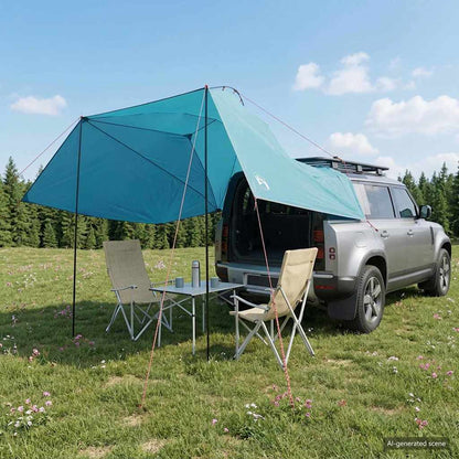 Car Tent with Roof Blue 350 x 250 cm Polyester and Steel