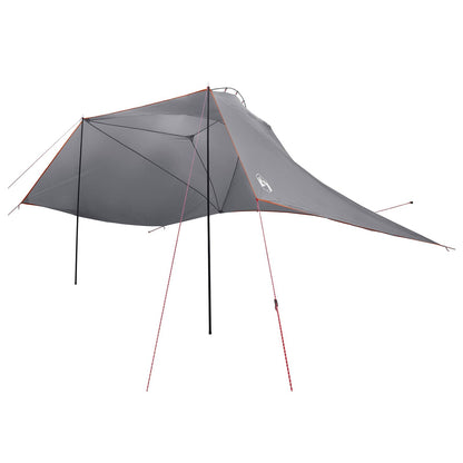Car Tent Grey and Orange 350 x 250 cm Polyester and Steel