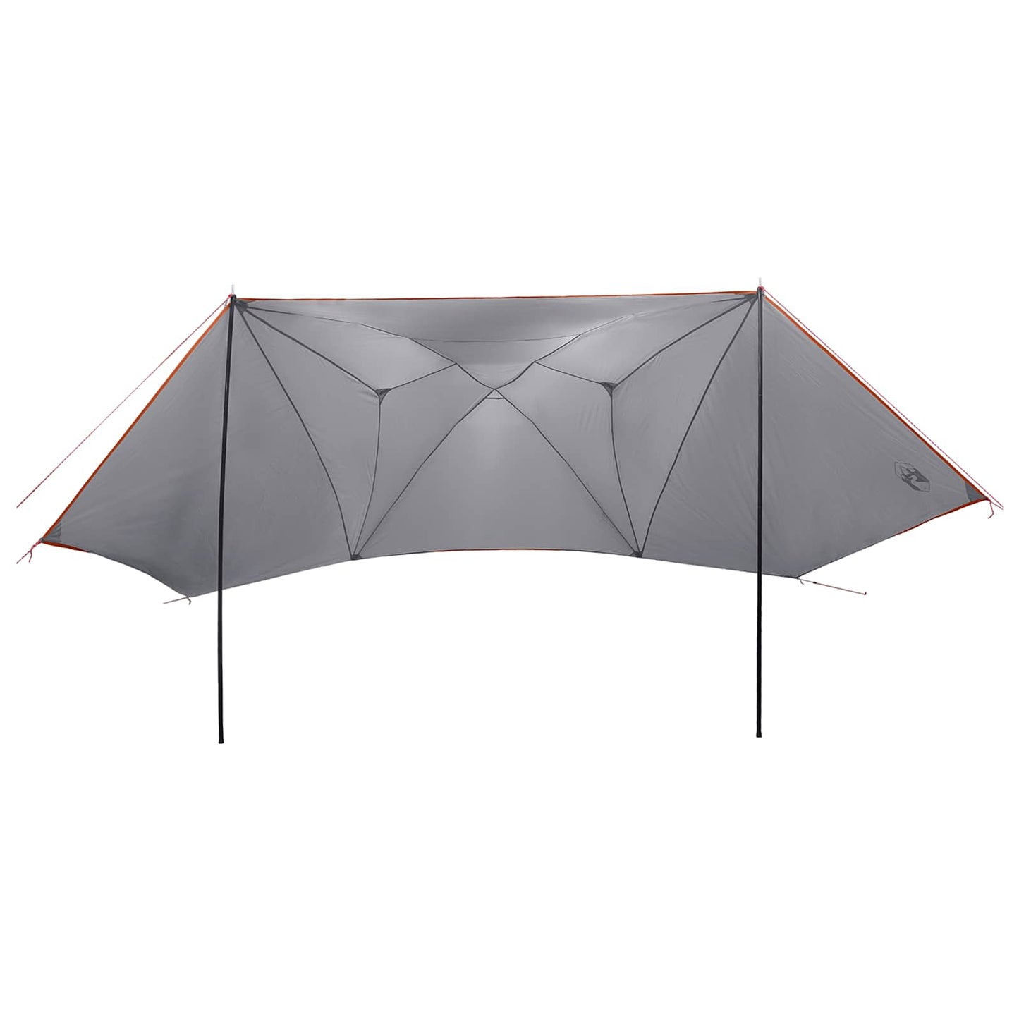 Car Tent Grey and Orange 350 x 250 cm Polyester and Steel