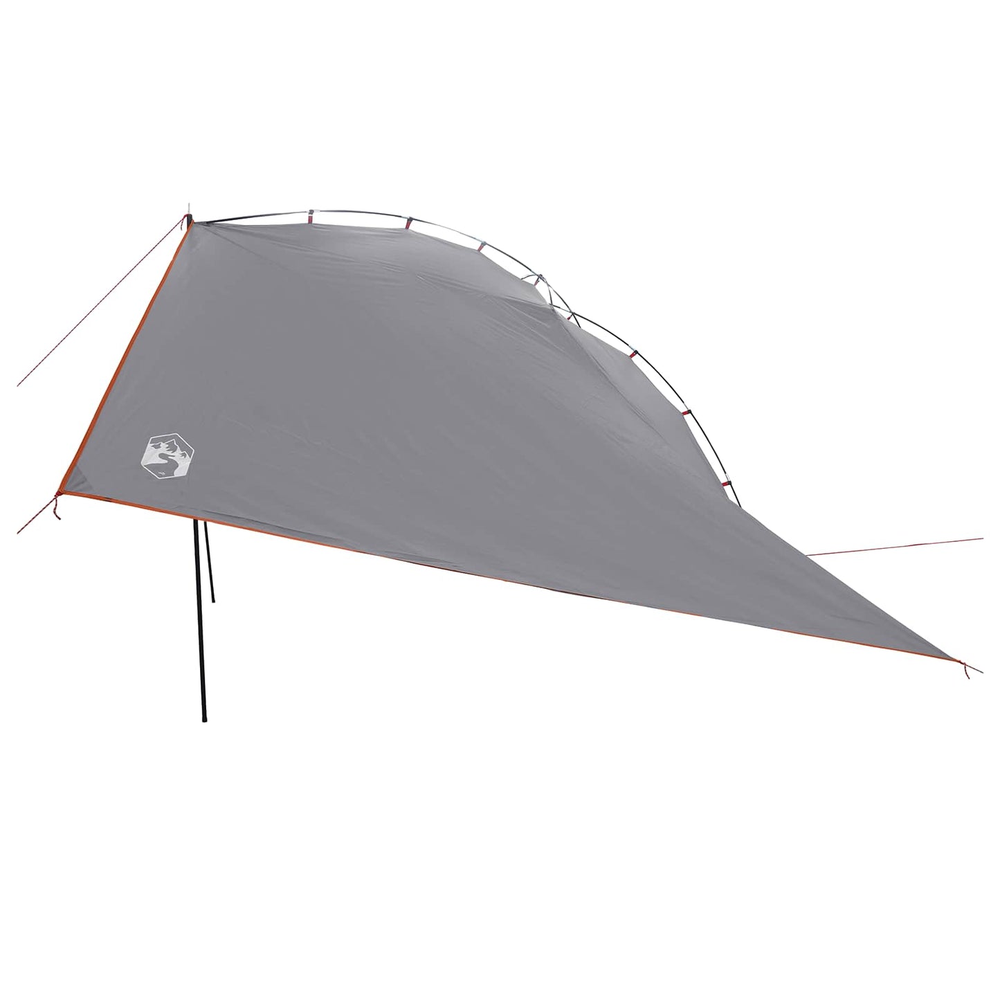 Car Tent Grey and Orange 350 x 250 cm Polyester and Steel