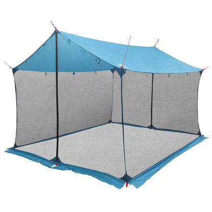 Camping Tarp with Mesh Walls Blue 340 x 260 x 220 cm
