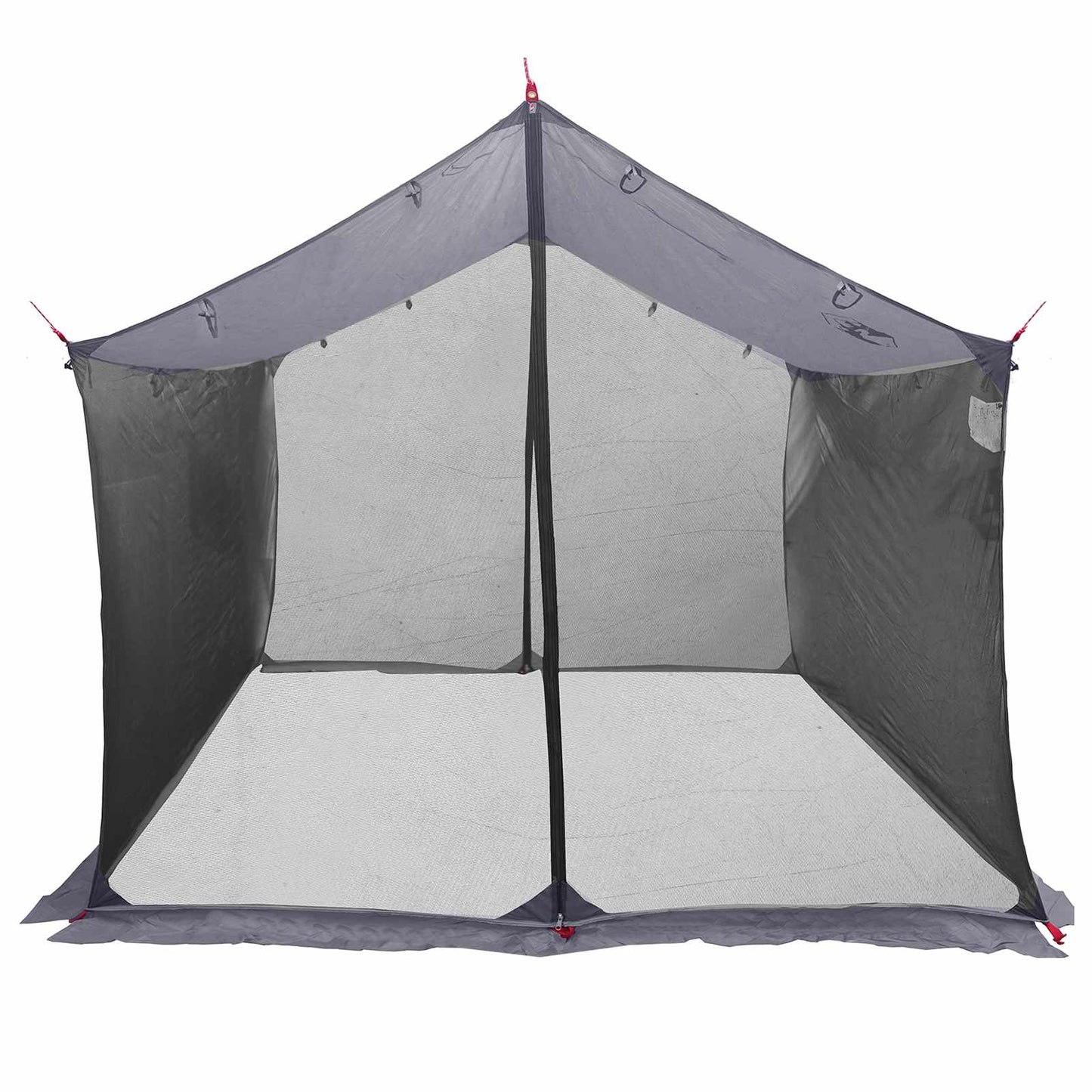 Camping Tarp with Mesh Walls Grey and Orange 340 x 260 x 220 cm