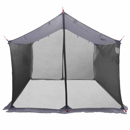 Camping Tarp with Mesh Walls Grey and Orange 340 x 260 x 220 cm