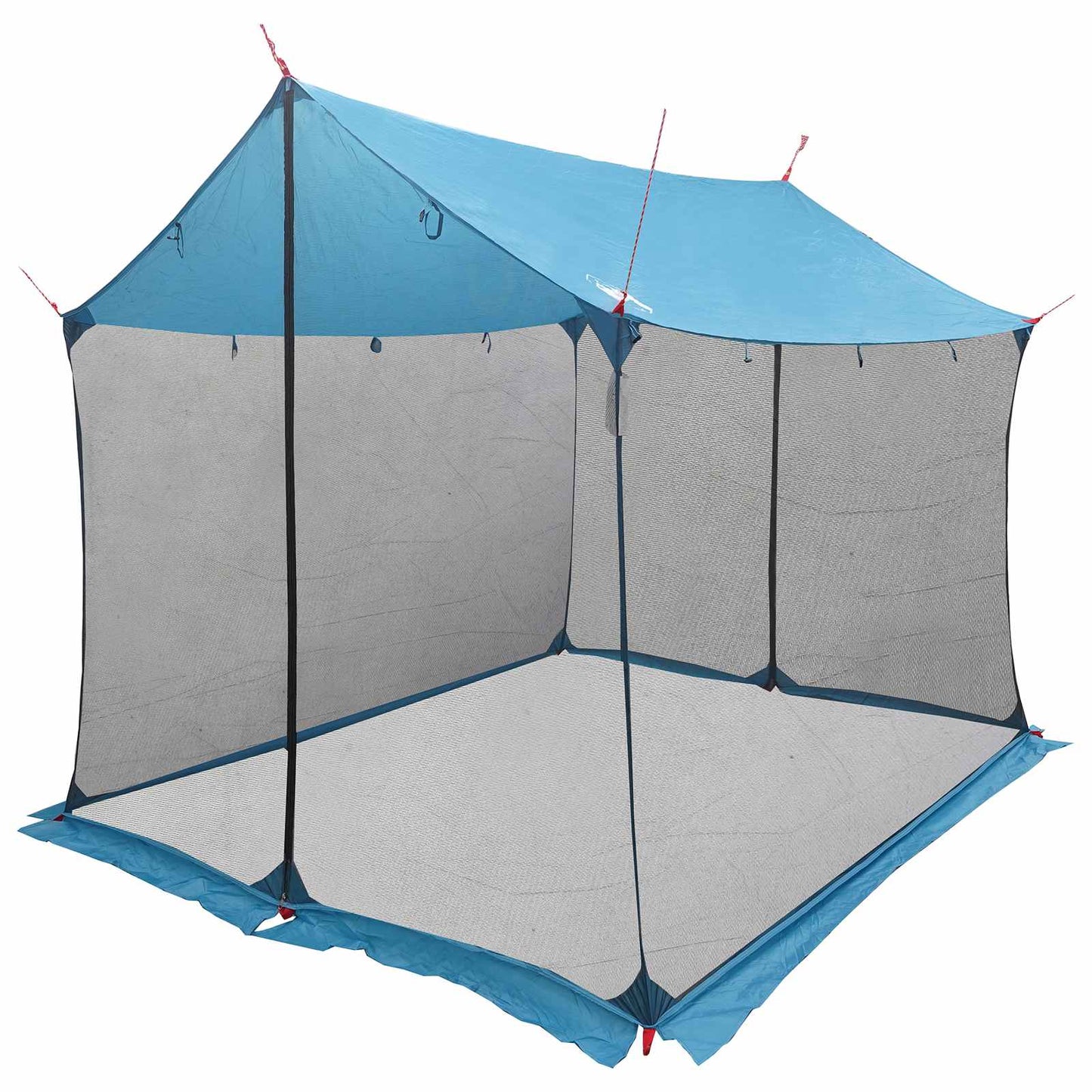 Camping Tarp with Mesh Walls Blue 270 x 210 x 210 cm