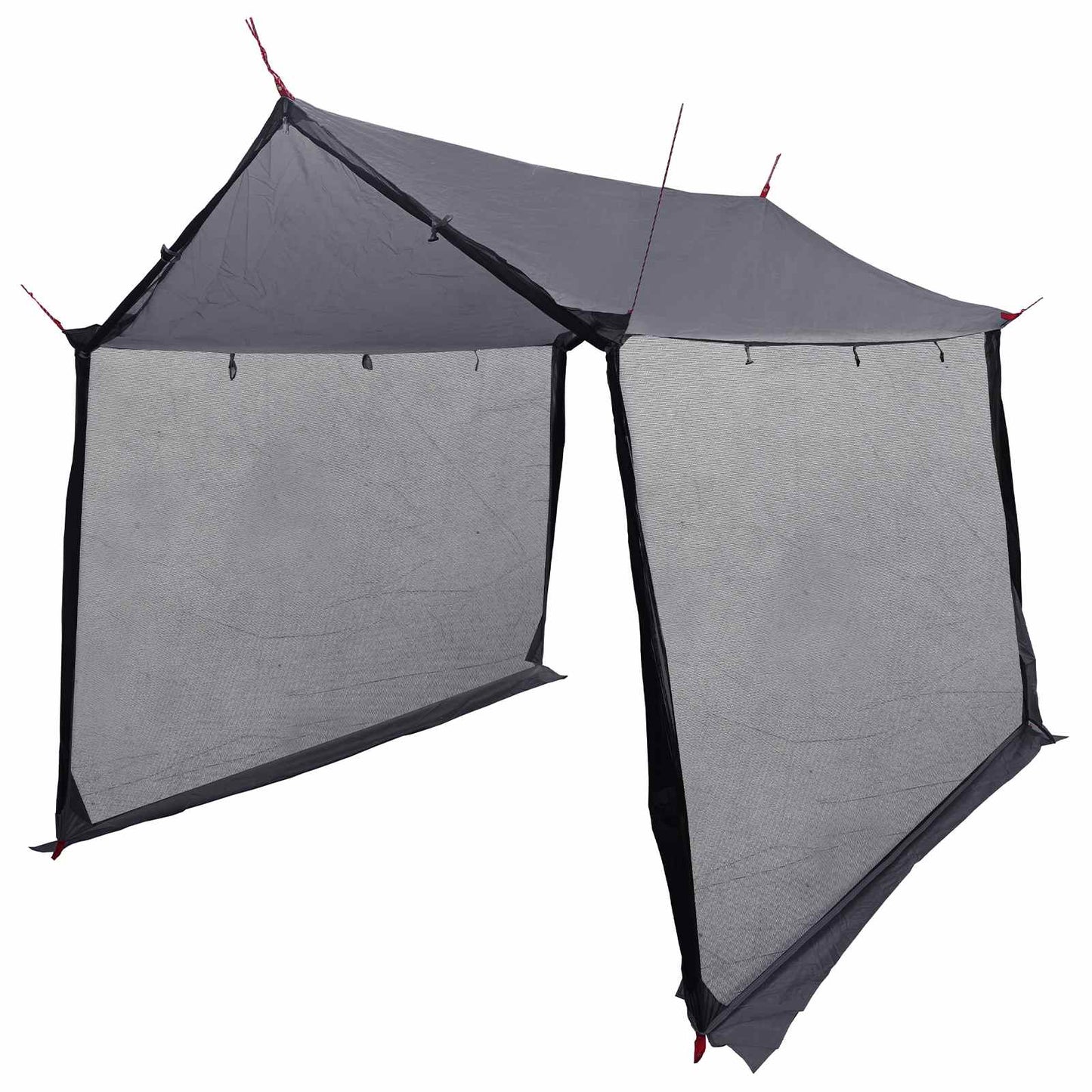 Camping Tarp with Mesh Walls Grey and Orange 270 x 210 x 210 cm