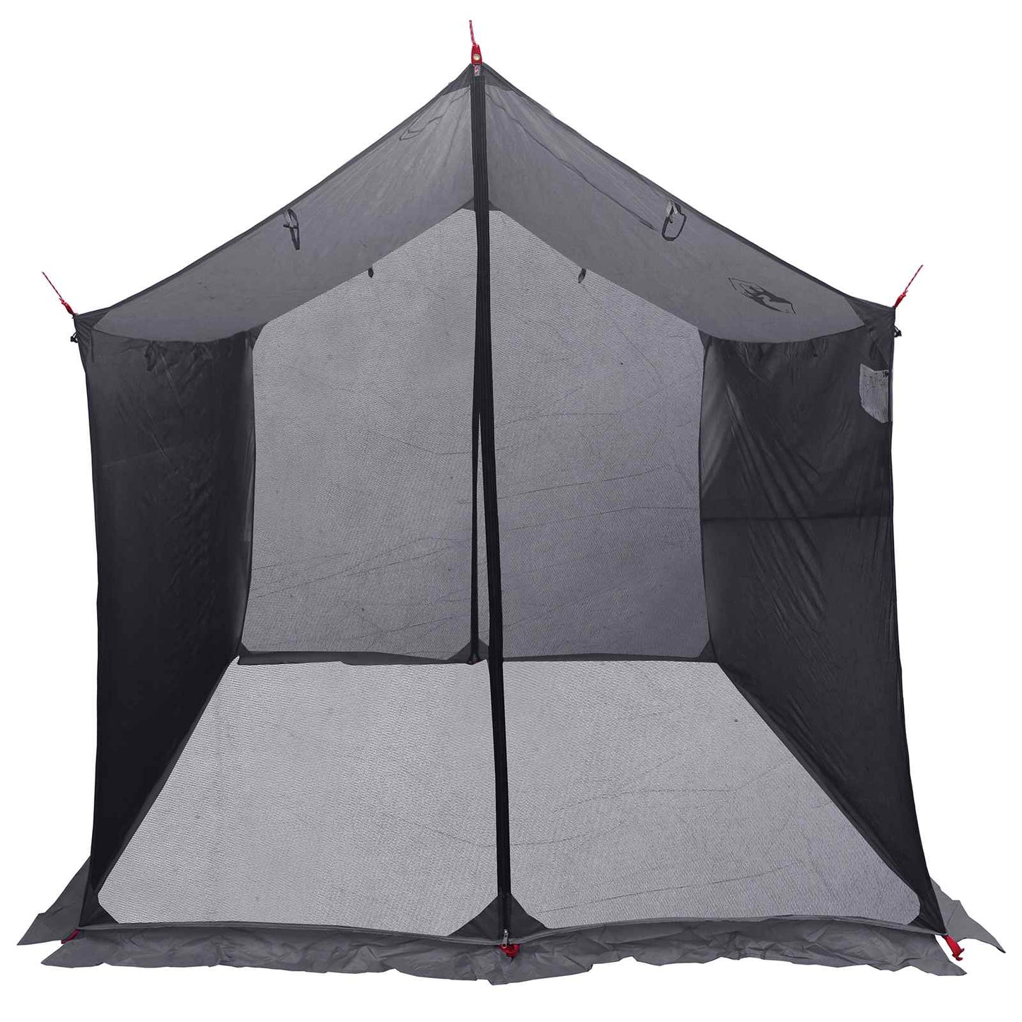 Camping Tarp with Mesh Walls Grey and Orange 270 x 210 x 210 cm