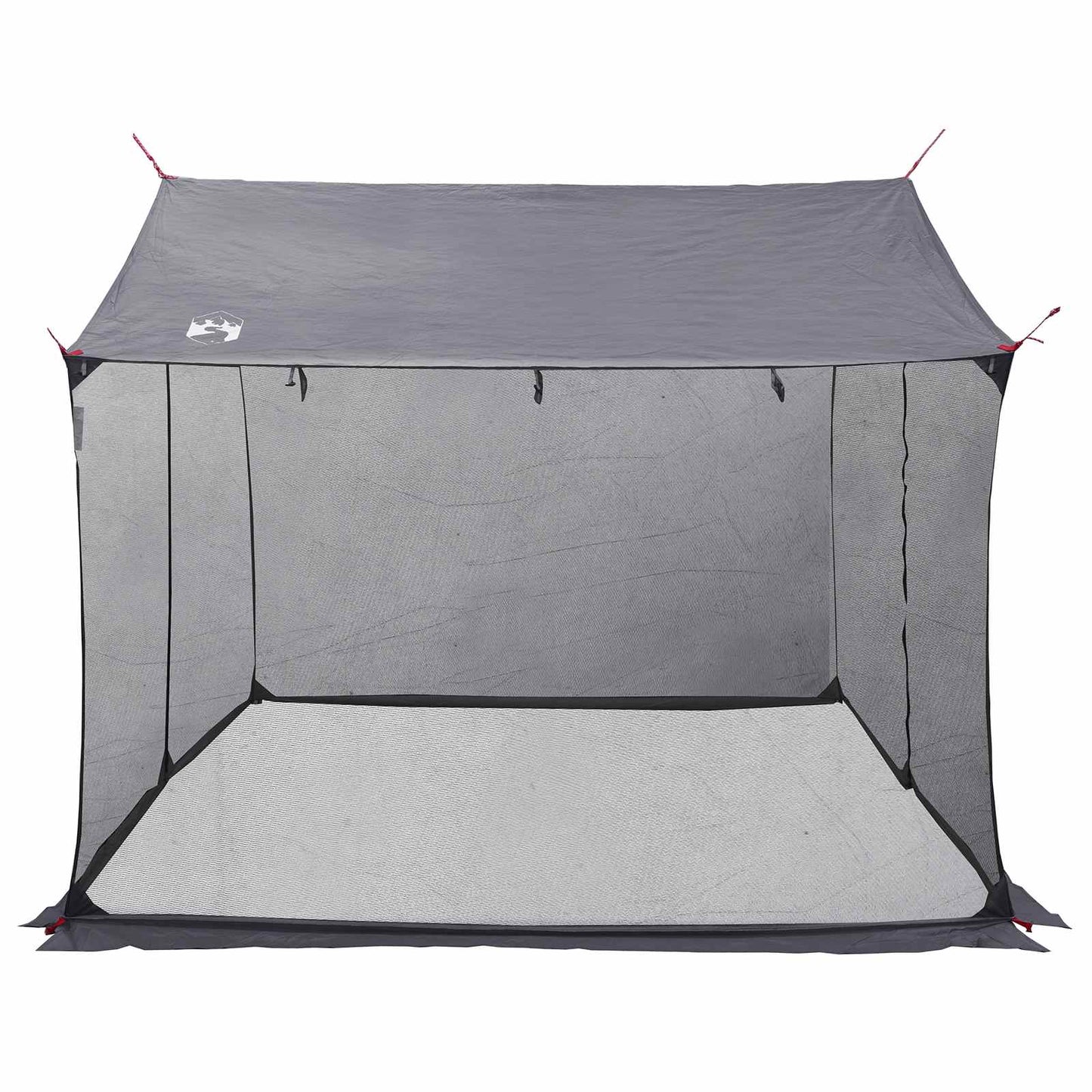 Camping Tarp with Mesh Walls Grey and Orange 270 x 210 x 210 cm