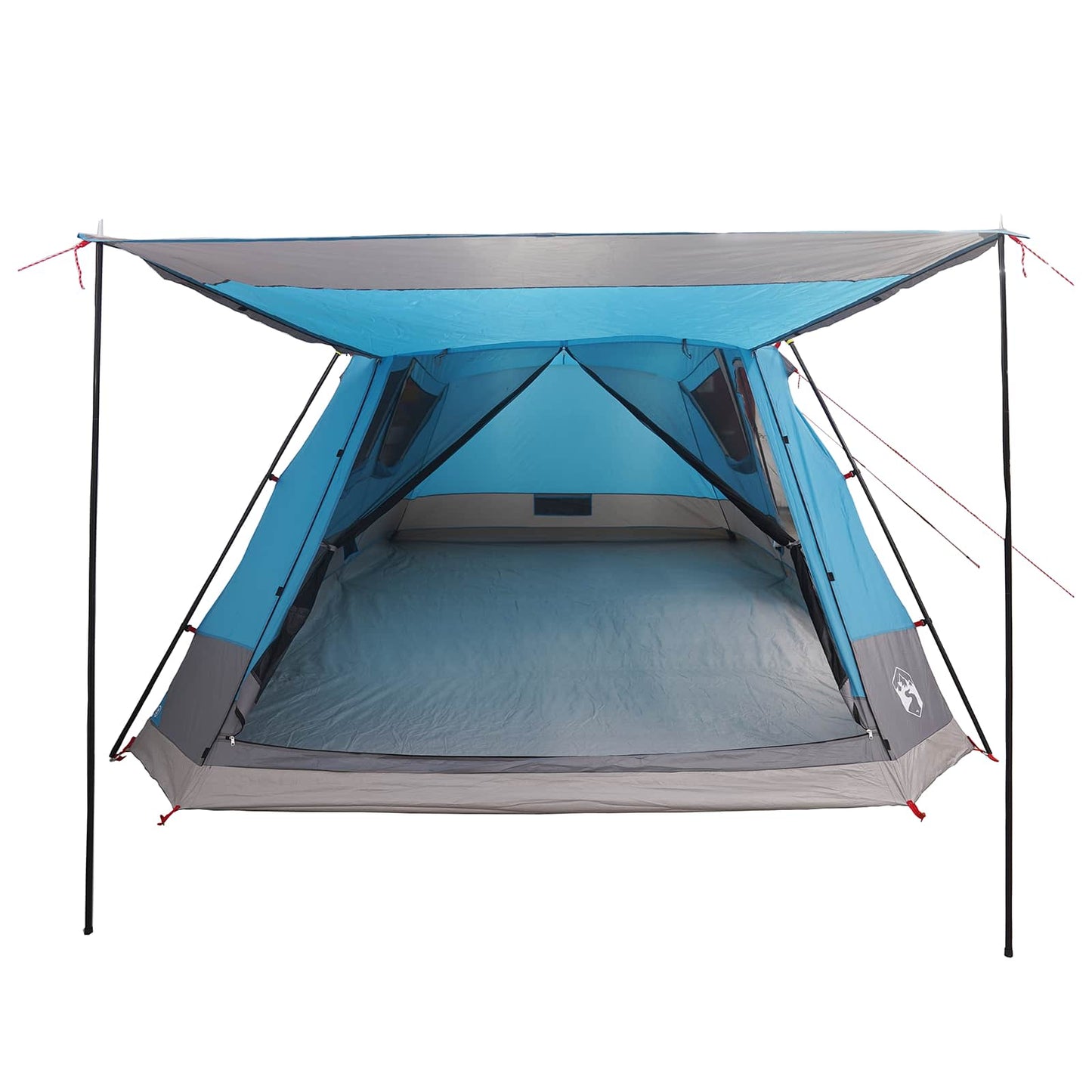 Cabin Tent with Roof Blue 12-Person Polyester and Steel