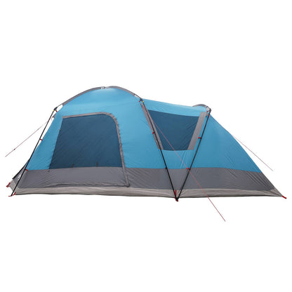 Cabin Tent with Roof Blue 12-Person Polyester and Steel
