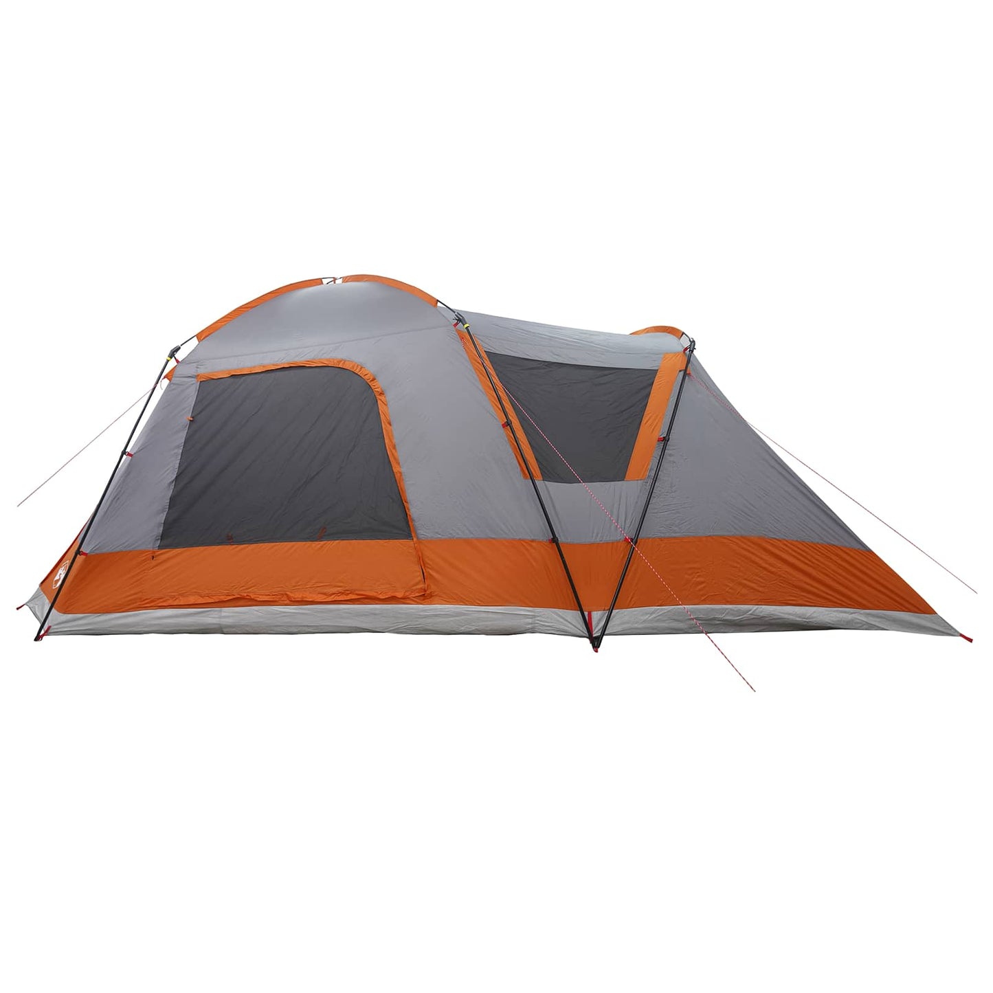 Cabin Tent Grey and Orange 12-Person Polyester and Steel