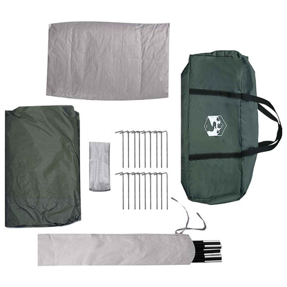 Cabin Tent with Roof Army green 12-Person Polyester and Steel