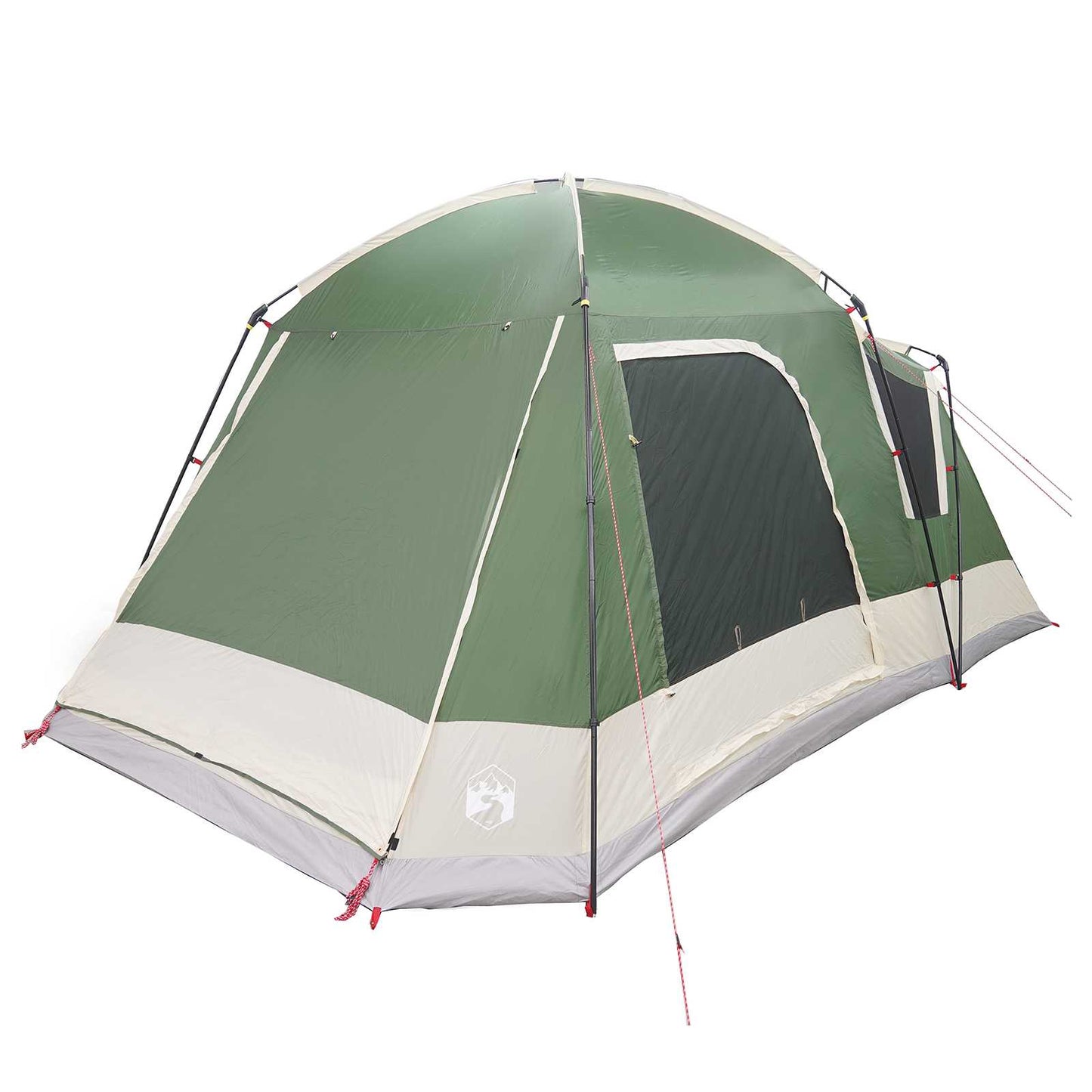 Cabin Tent with Roof Green 8-Person Polyester and Steel