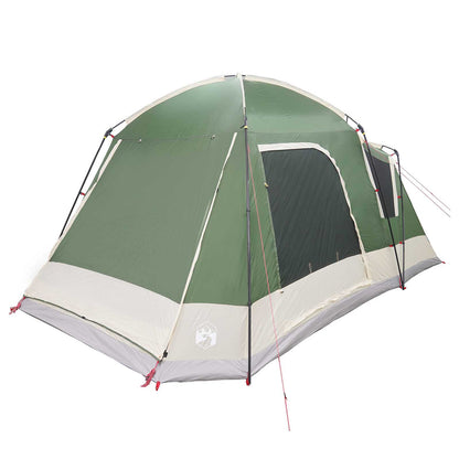 Cabin Tent with Roof Green 8-Person Polyester and Steel