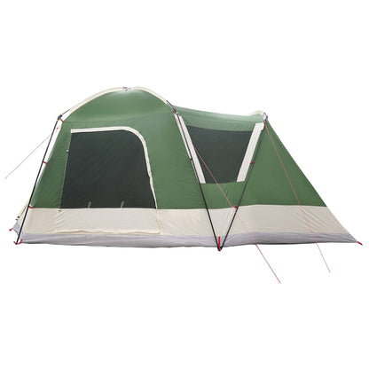 Cabin Tent with Roof Green 8-Person Polyester and Steel