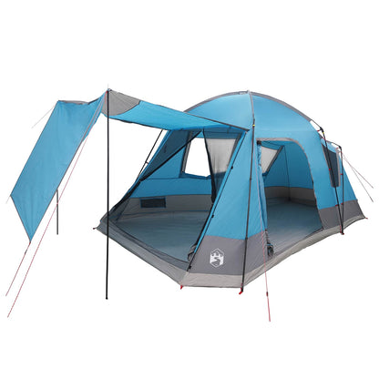 Cabin Tent with Roof Blue 8-Person Polyester and Steel