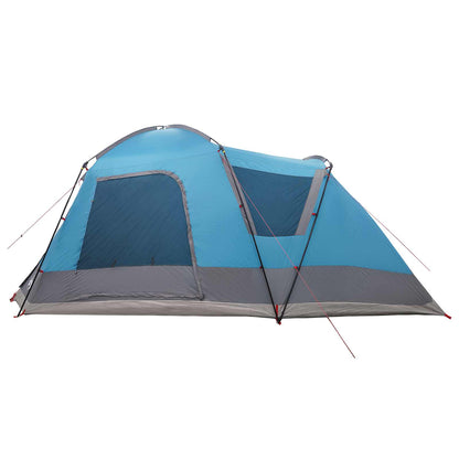 Cabin Tent with Roof Blue 8-Person Polyester and Steel