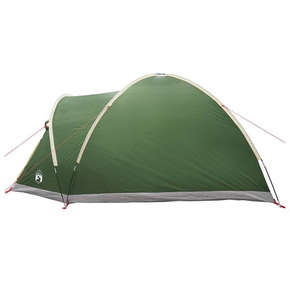 Cabin Tent with Roof Green 4-Person Polyester and Steel