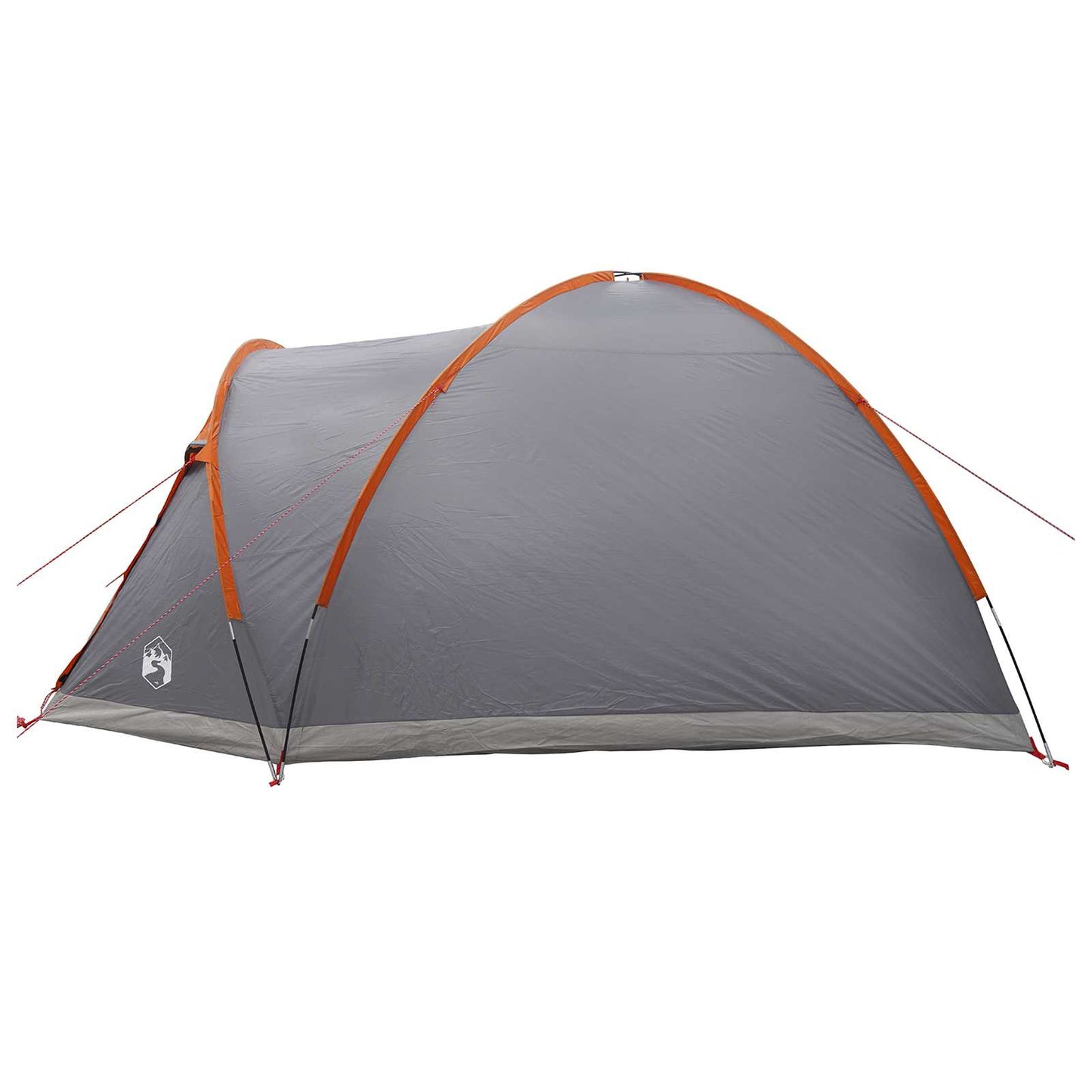 Cabin Tent Grey and Orange 4-Person Polyester and Steel