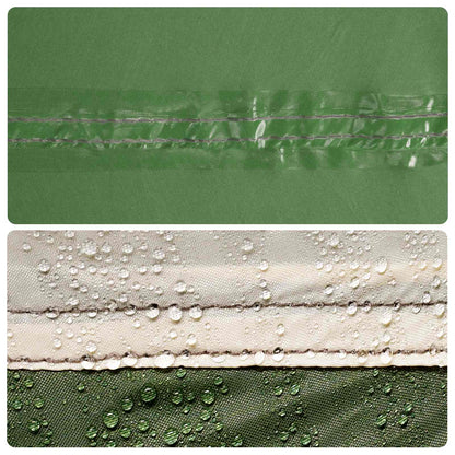 Cabin Tent with Roof Green 6-Person Polyester and Steel