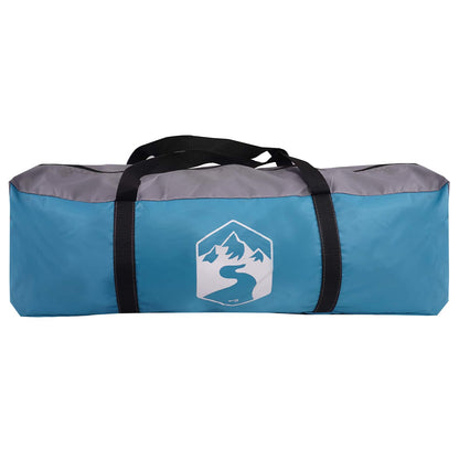 Cabin Tent with Roof Blue 6-Person Polyester and Steel