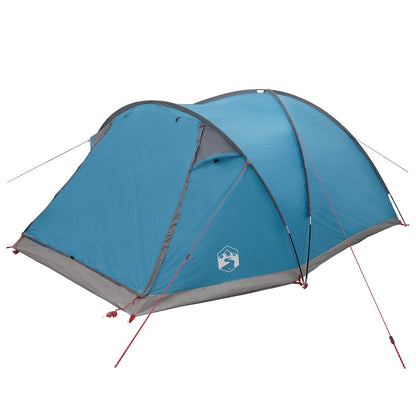 Cabin Tent with Roof Blue 6-Person Polyester and Steel