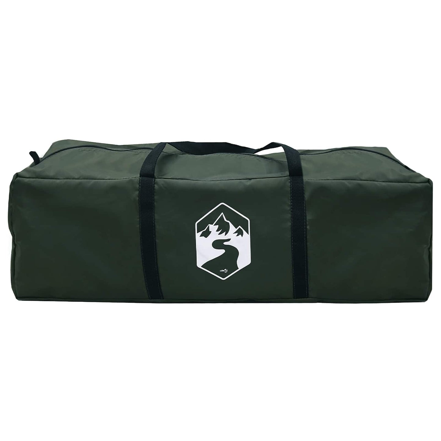 Cabin Tent with Roof Army green 6-Person Polyester and Steel