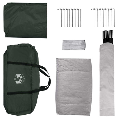 Cabin Tent with Roof Army green 6-Person Polyester and Steel