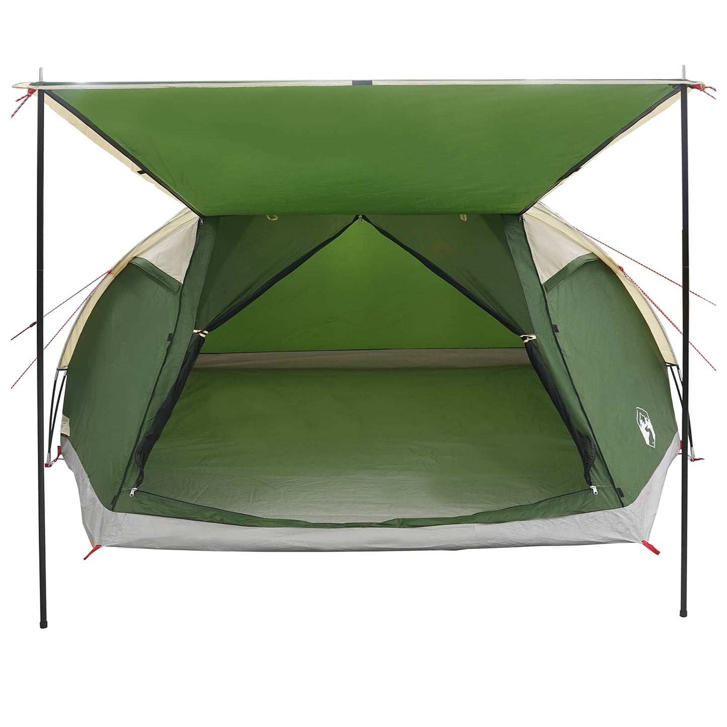 Cabin Tent with Roof Green 8-Person Polyester and Steel