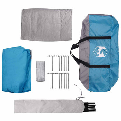 Cabin Tent with Roof Blue 8-Person Polyester and Steel