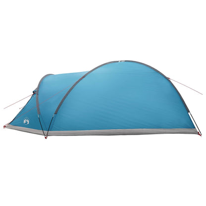 Cabin Tent with Roof Blue 8-Person Polyester and Steel