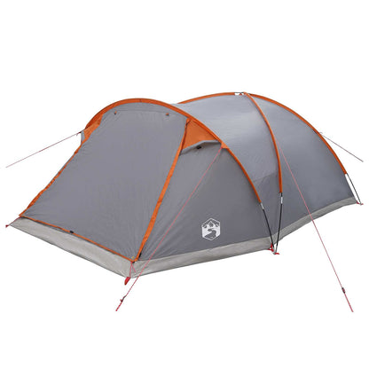 Cabin Tent Grey and Orange 8-Person Polyester and Steel