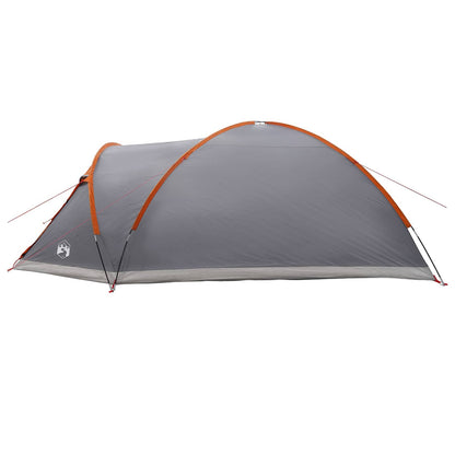 Cabin Tent Grey and Orange 8-Person Polyester and Steel