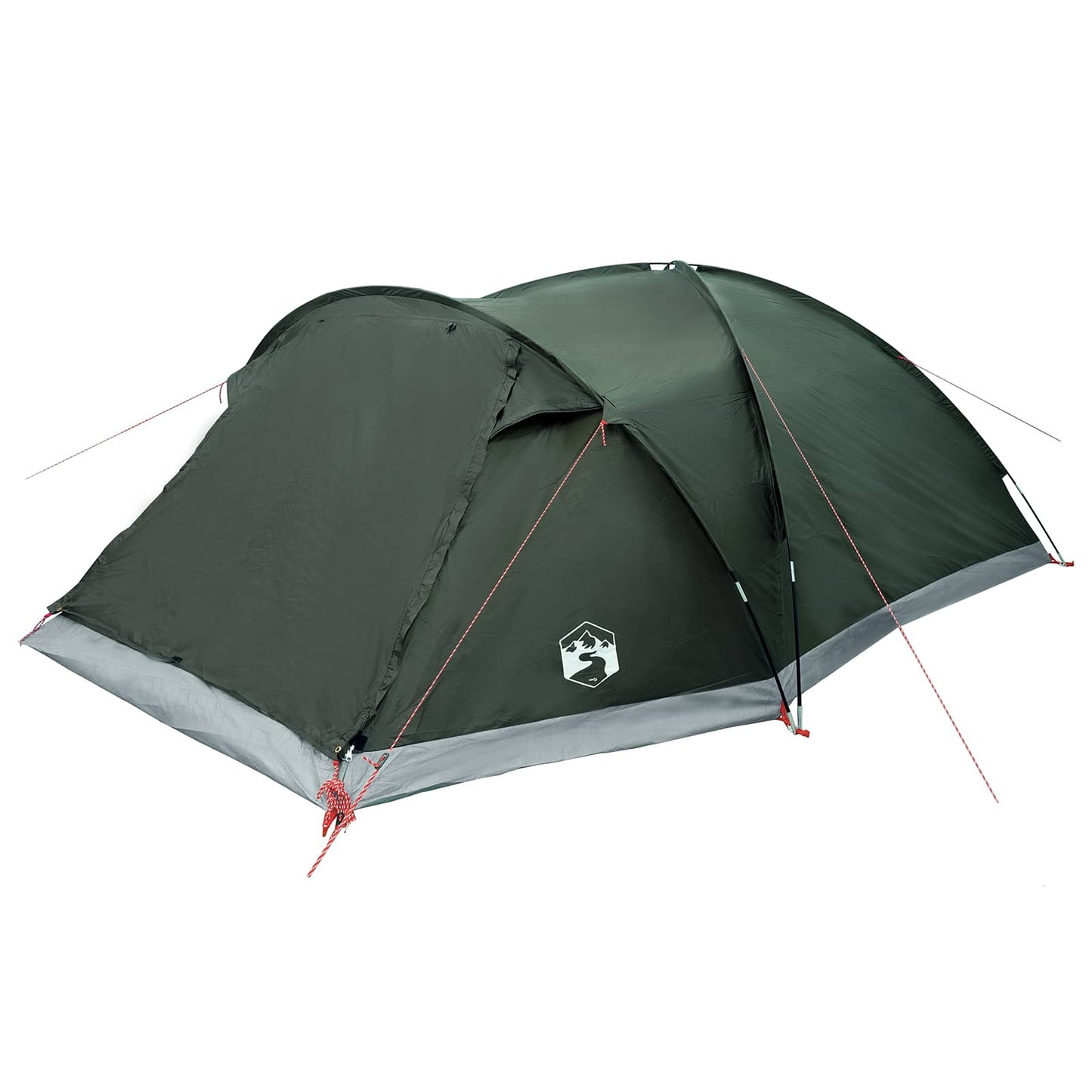 Cabin Tent with Roof Army green 8-Person Polyester and Steel