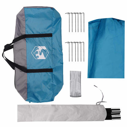Camping Tarp Water-resistant Blue 550 x 400 x 230 cm